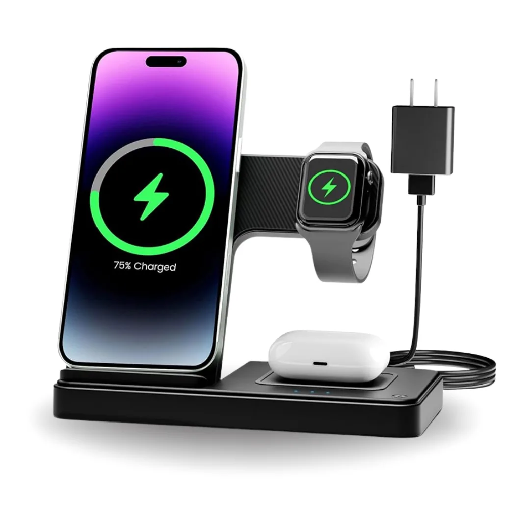 Estación de carga inalámbrica 3 en 1