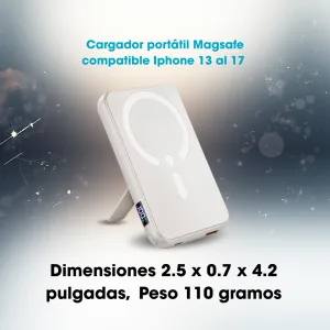 Cargador portátil Magsafe compatible Iphone 13 al 17 - Tienda Online DISAN Honduras